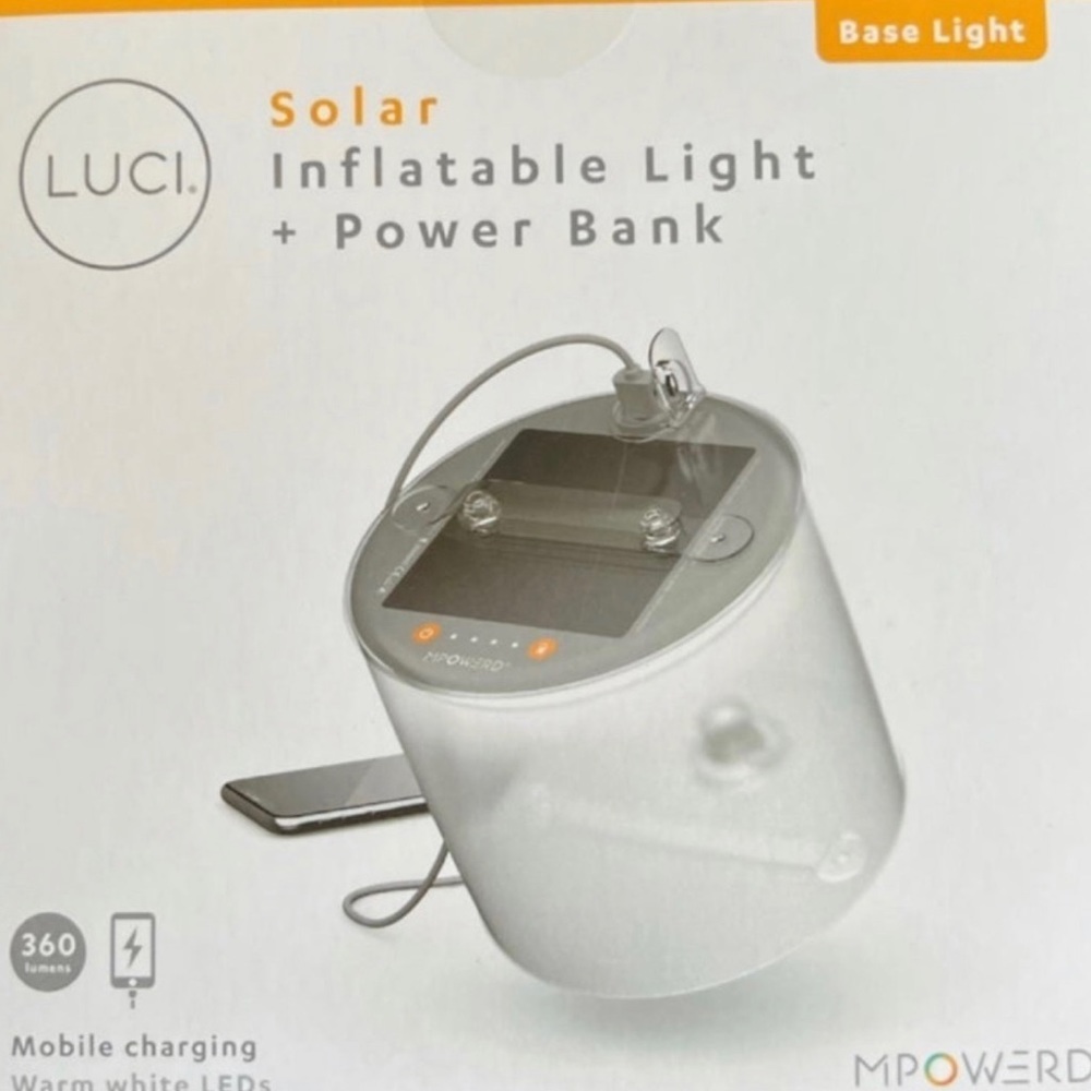 MPOWERD Luci Base: All-in-One Solar Inflatable Light + Phone Charger